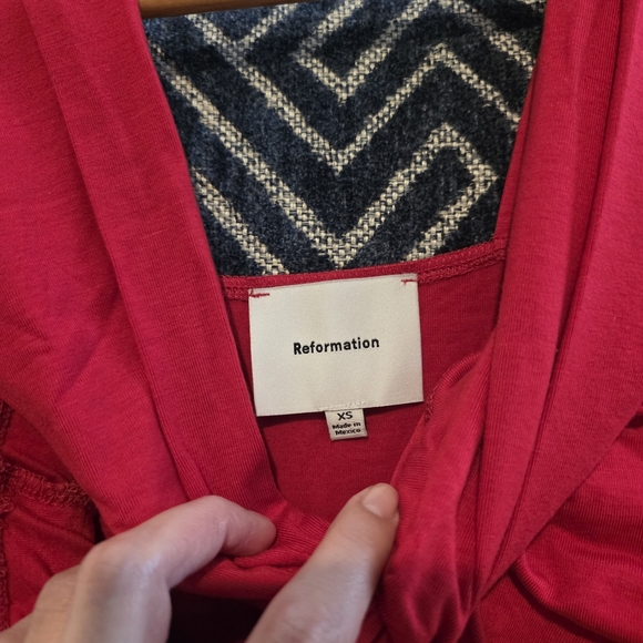 Reformation Xena Maxi Dress, XS, Color Lipstick, Halter Maxi Dress - Picture 5 of 6